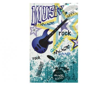 Vlies Fototapete - blau Gitarre 150 x 250 cm 