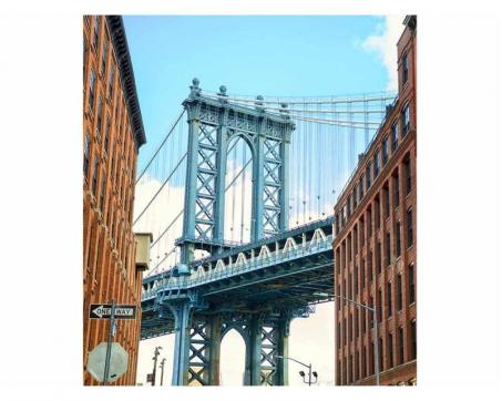 Vlies Fototapete - Brücke in Manhattan 225 x 250 cm 