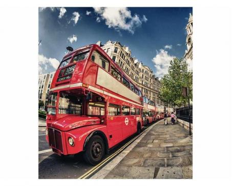 Vlies Fototapete - Londoner Bus 225 x 250 cm 