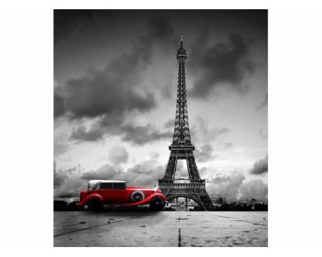 Vlies Fototapete - Retro Auto in Paris 225 x 250 cm 