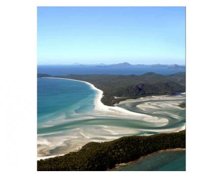 Vlies Fototapete - Luftaufnahme des Strandes 225 x 250 cm 