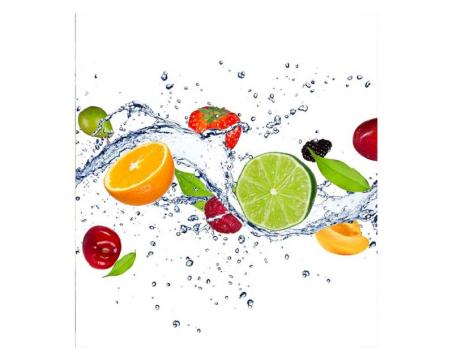 Vlies Fototapete - Obst in Wasser 225 x 250 cm 