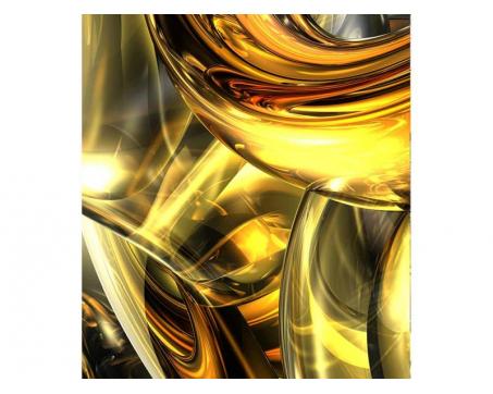 Vlies Fototapete - abstrakte Malerei in Gold 225 x 250 cm 