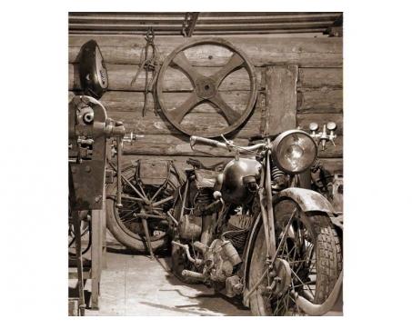 Vlies Fototapete - Garage Vintage 225 x 250 cm 
