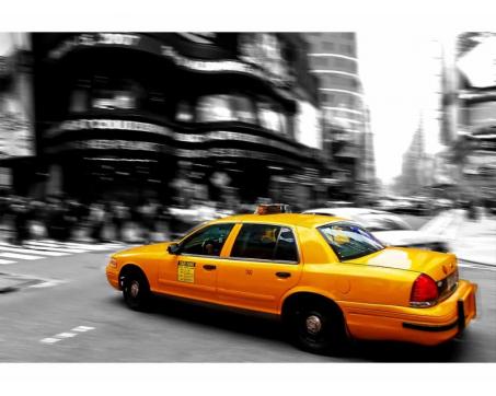 Vlies Fototapete – Gelbes Taxi 375 x 250 cm 