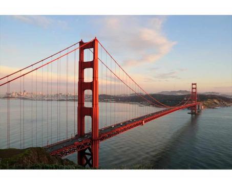 Vlies Fototapete - Brücke Golden Gate 375 x 250 cm 