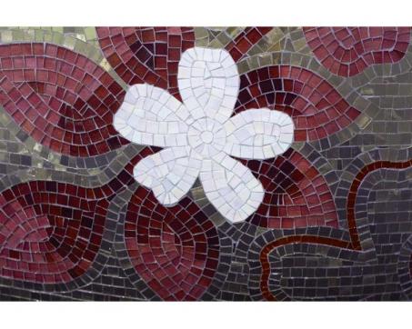 Vlies Fototapete - rotes Mosaik 375 x 250 cm 
