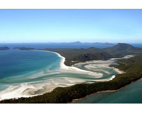 Vlies Fototapete - Luftaufnahme des Strandes 375 x 250 cm 