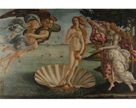 Vlies Fototapete - Geburt der Venus von Sandro Botticelli 375 x 250 cm 