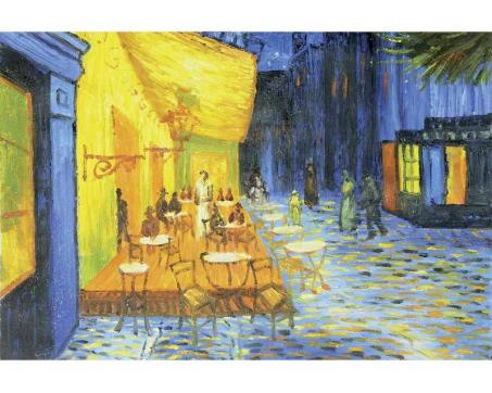 Vlies Fototapete - Caféterasse von Vincent van Gogh 375 x 250 cm 