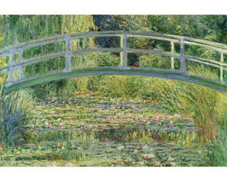 Vlies Fototapete - Teich mit Seerosen von Claud Oskar Monet 375 x 250 cm 