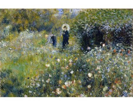 Vlies Fototapete - Frauen im Garten von Pierr August Renoir 375 x 250 cm 