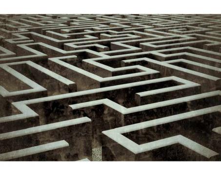 Vlies Fototapete - 3D Labyrinth 375 x 250 cm 
