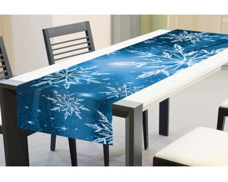 Tischläufer - Blaue Schneeflocken