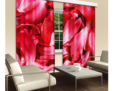 Vorhang - Rote Blütenblätter 280 x 245 cm