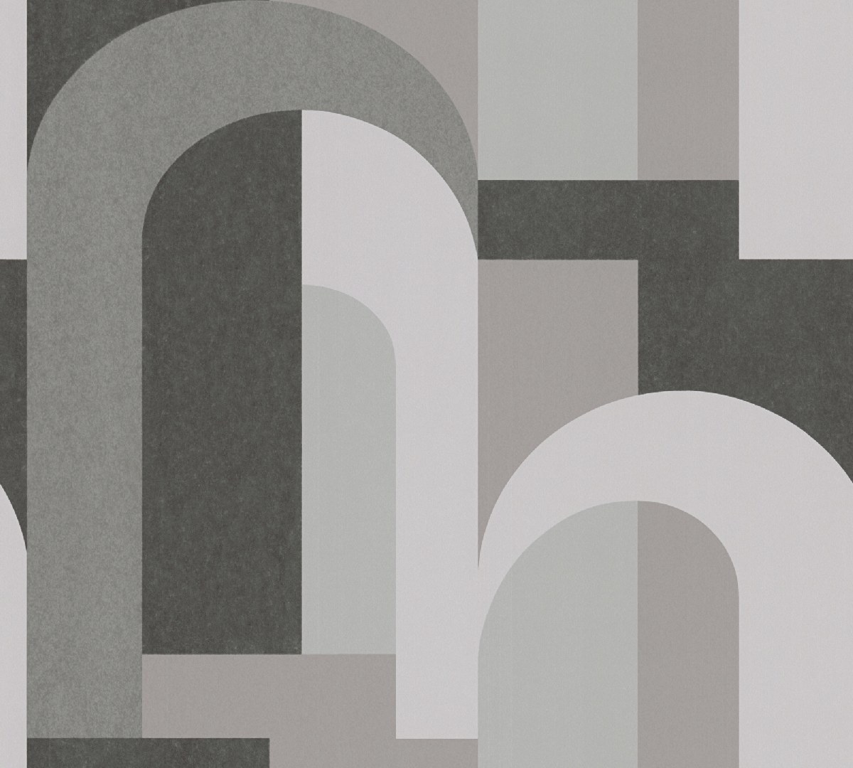 Vliestapete AP Arcade 391704 - Art Deco Muster - Grau, Schwarz