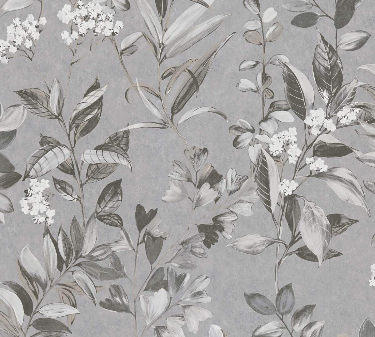Vliestapete AP Arcade 391714 - Floral Muster - Grau, Weiß