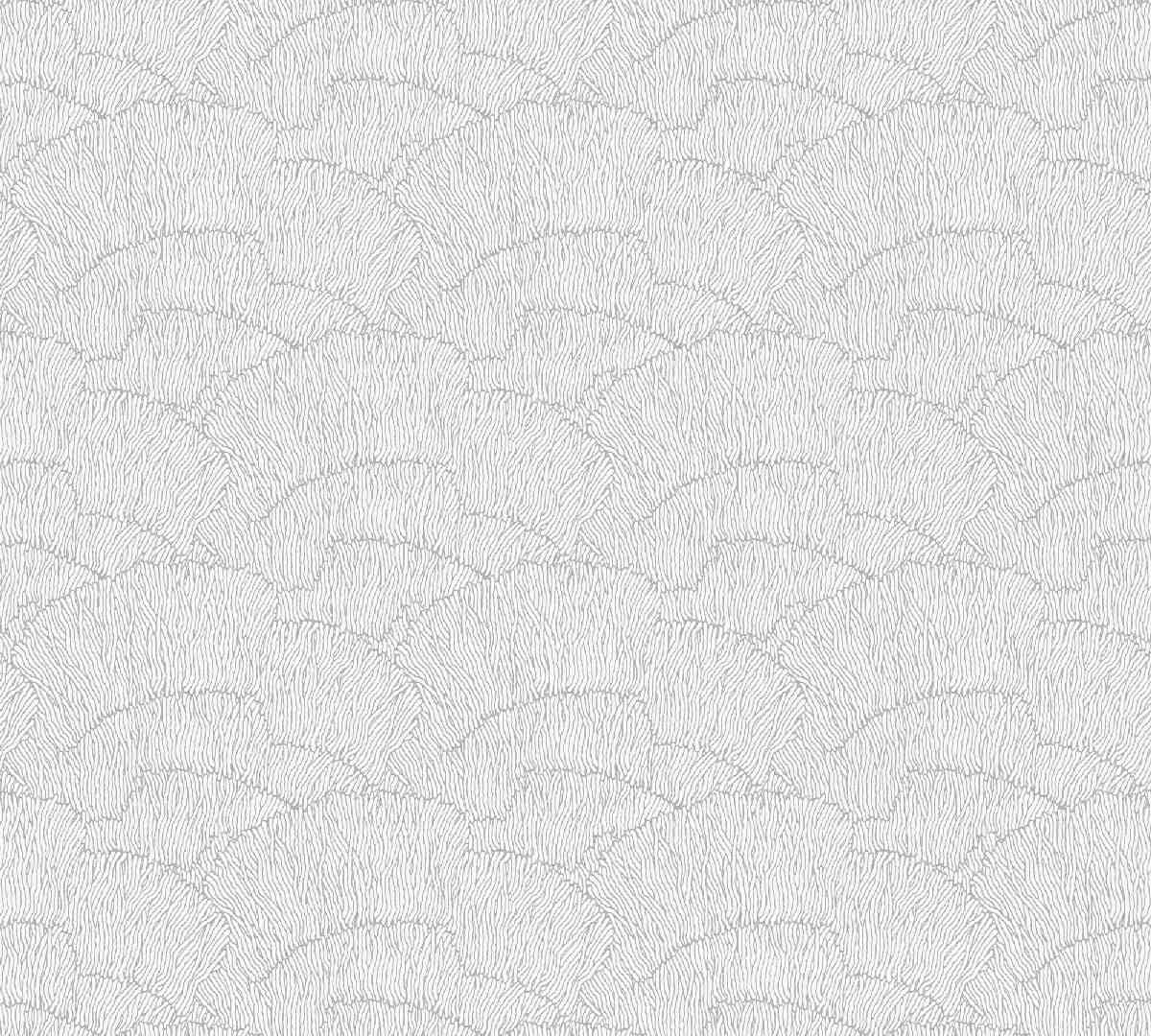 Vliestapete AP Arcade 391745 - Strukturtapete Muster - Silber, Weiß