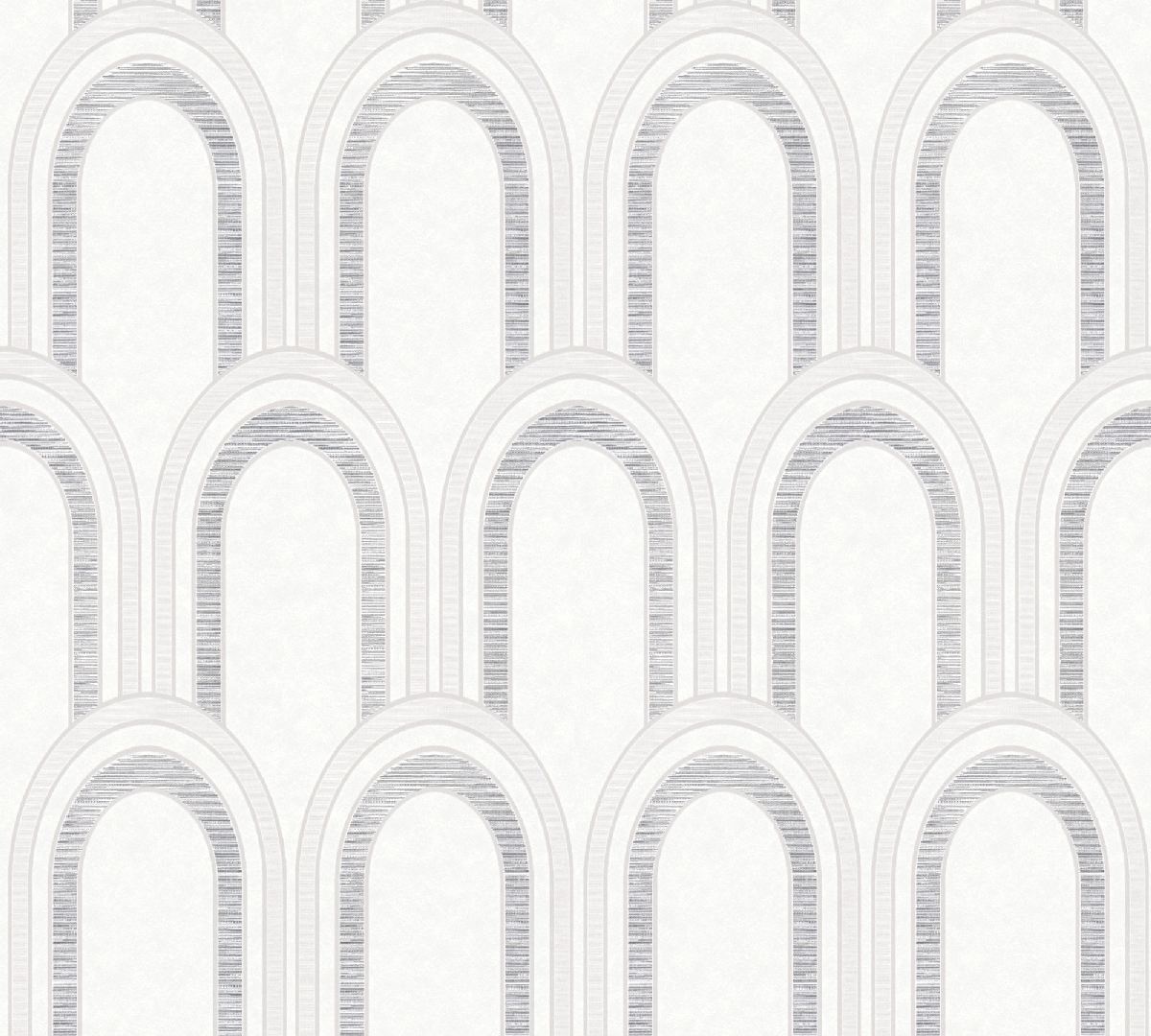 Vliestapete AP Arcade 391764 - Art Deco Muster - Weiß, Grau