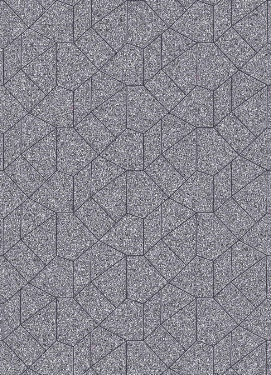 Vliestapete WPE-901172 - Geometrische Muster - Metallics,Grau