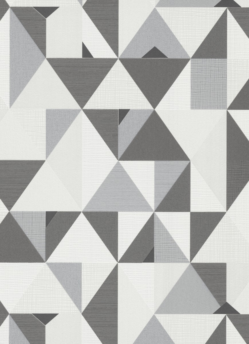 Vliestapete WPE-901272 - Geometrische Muster - Weiss,Grau