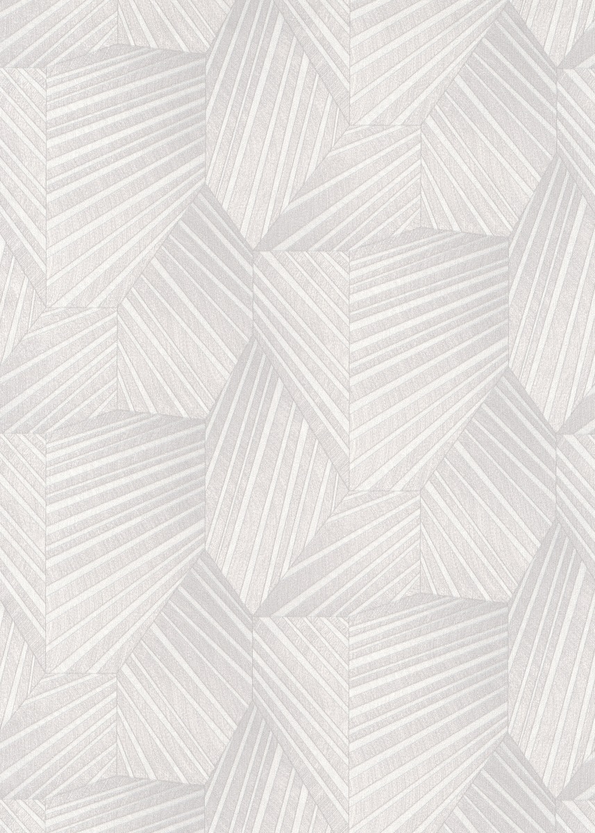 Vliestapete WPE-901356 - Geometrische Muster,Streifen und Linien - Weiss,Grau