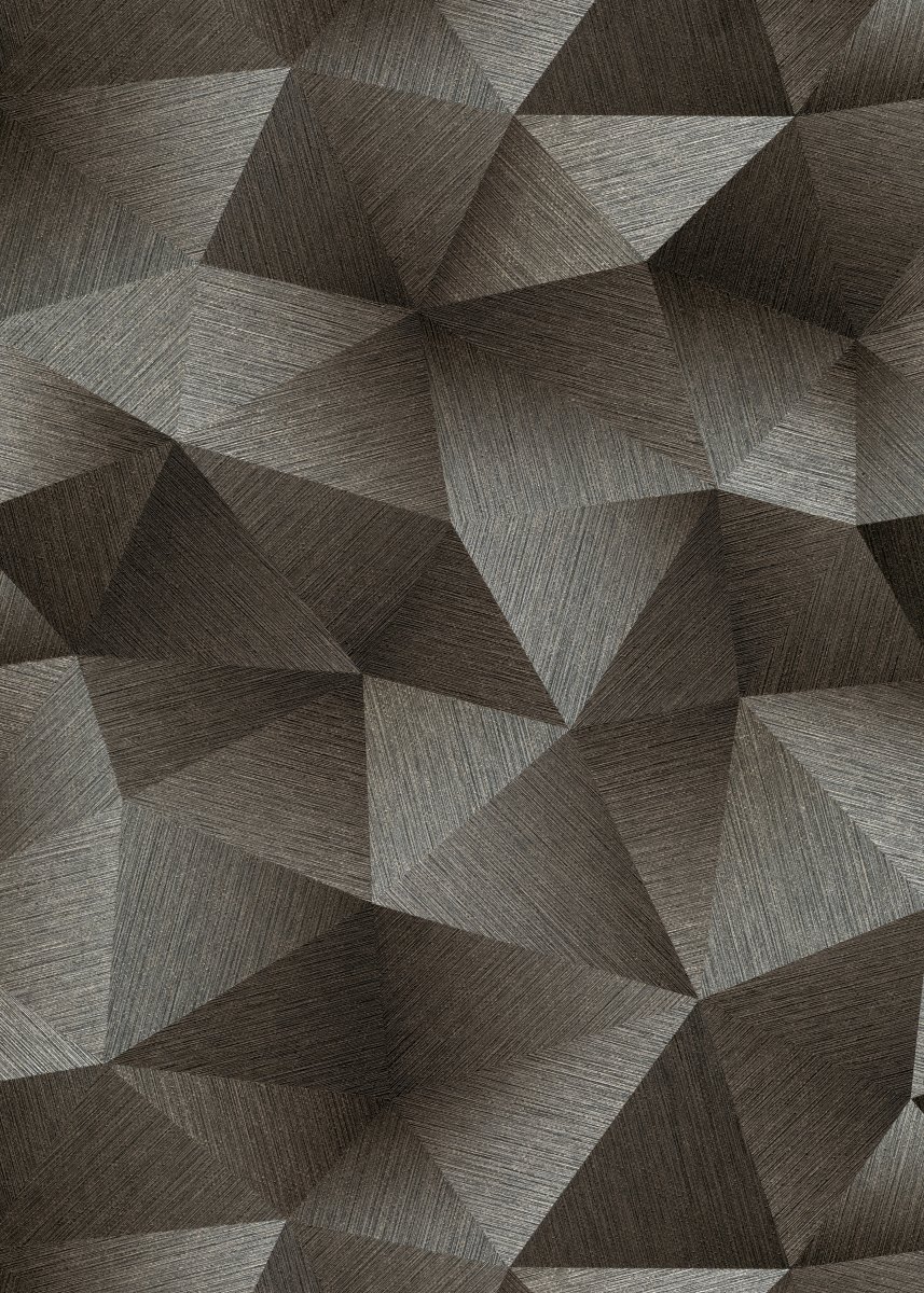 Vliestapete WPE-901477 - Geometrische Muster - Metallics,Braun,Grau