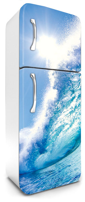 Kühlschrank Aufkleber Welle
