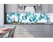 Küchenrückwand Plexiglas Küchenrückwand Plexiglas - Eiswürfel 240 x 60 cm