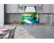 Küchenrückwand Dibond Küchenrückwand Dibond - Entspannung im Wald 100 x 60 cm