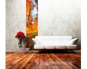 Dekostreifen Dekorative Panel Sonniger Wald - selbstklebend Wandtattoo 60 x 260 cm