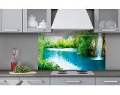 Küchenrückwand Plexiglas Küchenrückwand Plexiglas - Entspannung im Wald 100 x 60 cm