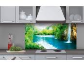 Küchenrückwand Plexiglas Küchenrückwand Plexiglas - Entspannung im Wald 80 x 40 cm
