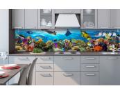 Küchenrückwand Folie - Fische im Ozean 260 x 60 cm