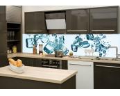 Küchenrückwand - Platte Küchenrückwand Glas - Eiswürfel