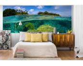 Panorama Fototapeten Vlies Fototapete - Korallenriff 375 x 150 cm 