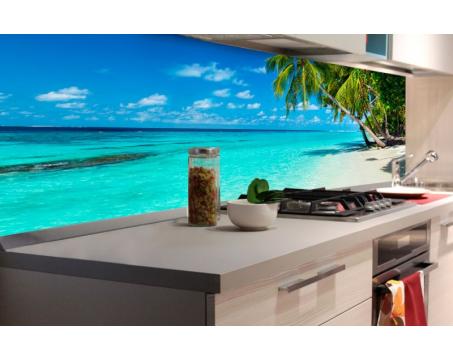 Küchenrückwand Folie - Strand im Paradies 180 x 60 cm | dimex-line.de