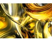 Bodenaufkleber - Goldene Drähte 255 x 170 cm