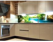 Küchenrückwand - Selbstklebende Folie Küchenrückwand Folie - Entspannung im Wald 180 x 60 cm