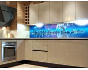 Küchenrückwand - Selbstklebende Folie Küchenrückwand Folie - Futuristische Stadt 180 x 60 cm