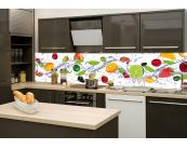 Küchenrückwand - Selbstklebende Folie Küchenrückwand Folie - Obst 260 x 60 cm