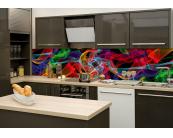Küchenrückwand - Selbstklebende Folie Küchenrückwand Folie - Elegante Linien 260 x 60 cm