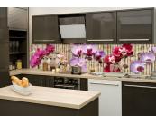 Küchenrückwand - Selbstklebende Folie Küchenrückwand Folie - Orchidee 260 x 60 cm