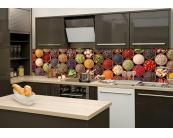 Fototapeten Küchenrückwand Folie - Gewürzschüsseln 260 x 60 cm