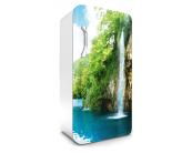 Klebefolie Kühlschrank - 65 x 120 cm Kühlschrank Aufkleber - Wasserfall 65 x 120 cm