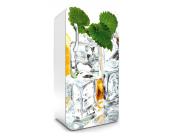 Klebefolie Kühlschrank - 65 x 120 cm Kühlschrank Aufkleber - Eis mit Zitrone 65 x 120 cm