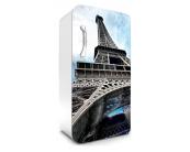 Klebefolie Kühlschrank - 65 x 120 cm Kühlschrank Aufkleber - Eiffel Turm 65 x 120 cm