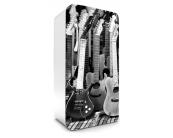 Klebefolie Kühlschrank - 65 x 120 cm Kühlschrank Aufkleber - Gitarre 65 x 120 cm