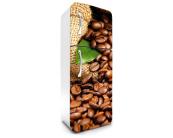 Klebefolie Kühlschrank - 65 x 180 cm Kühlschrank Aufkleber - Kaffeebohnen 65 x 180 cm