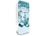 Klebefolie Kühlschrank - 65 x 180 cm Kühlschrank Aufkleber - Eiswürfel 65 x 180 cm